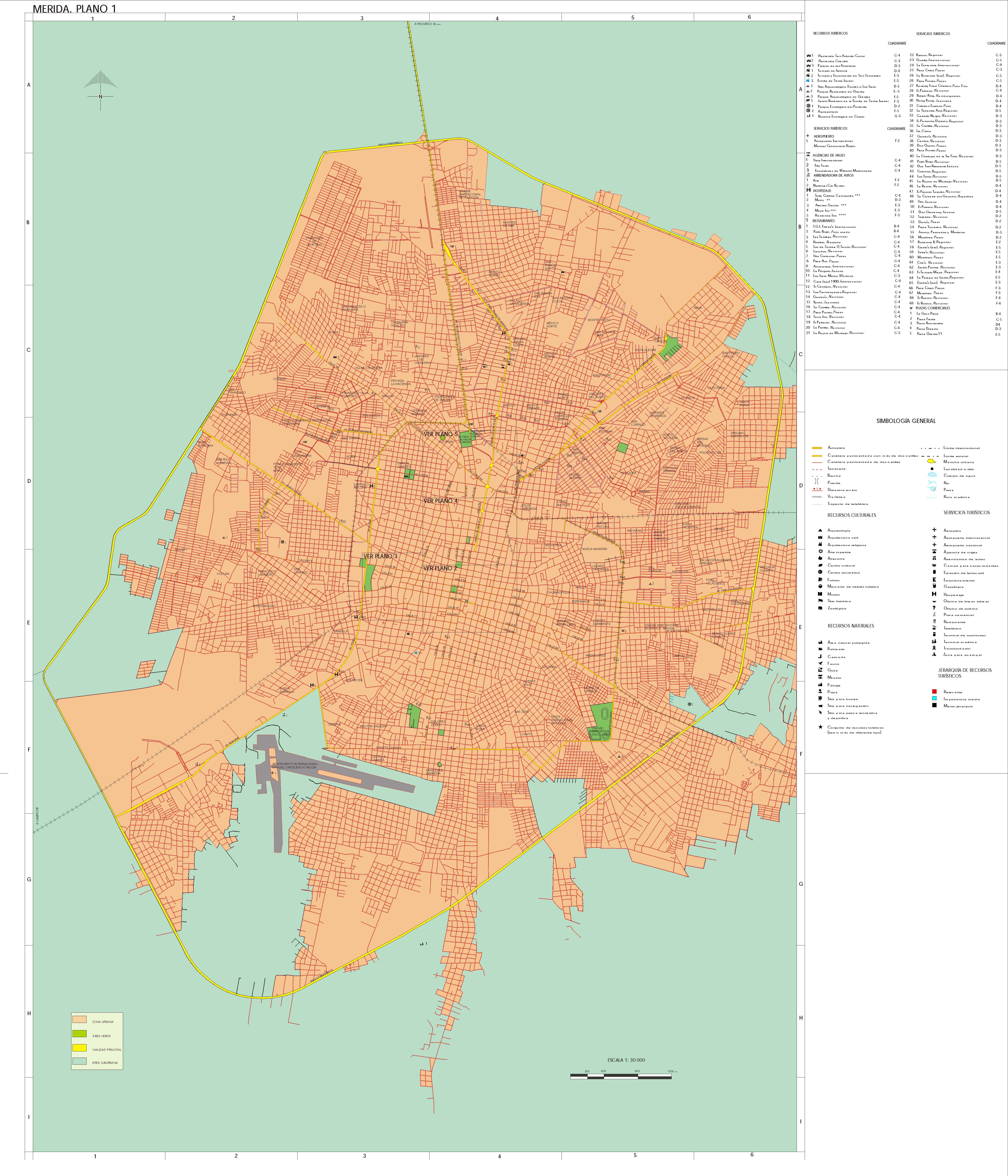 Map city of Merida